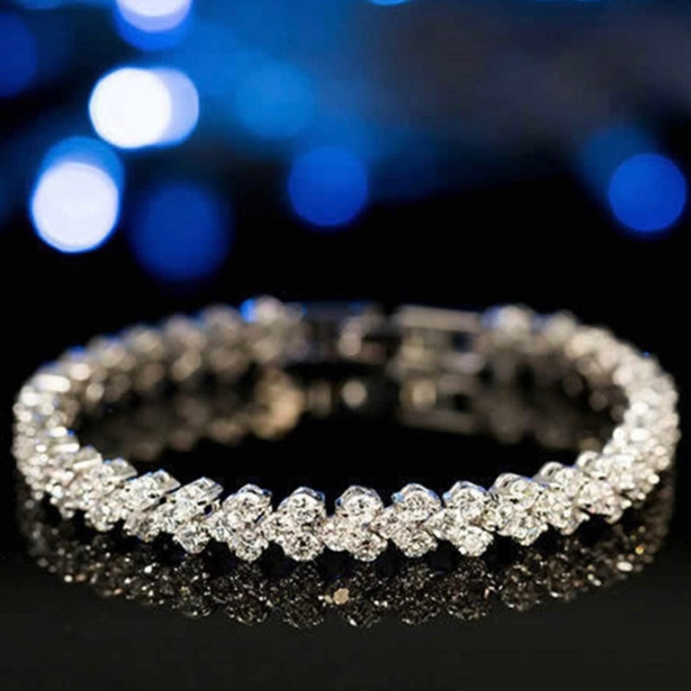Sterling silver and CZ bracelet.